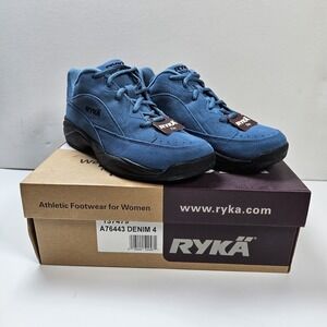 Ryka Walking Catalyst Suede Blue Lace Up Hiking Sneakers Shoes Sz 7 M Nitracel